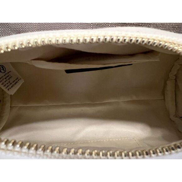 NWT The Drop Canvas Mini Barrel Bag in Linen with Black Trim - Picture 7 of 11